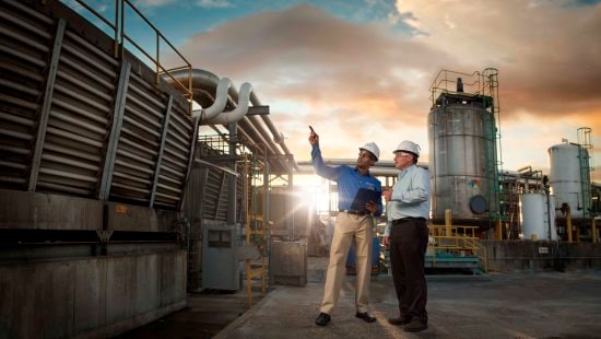 Men Working at Mining Plant