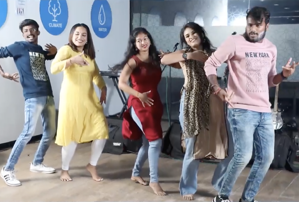 Ecolab employees dancing