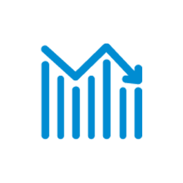 Line graph icon.