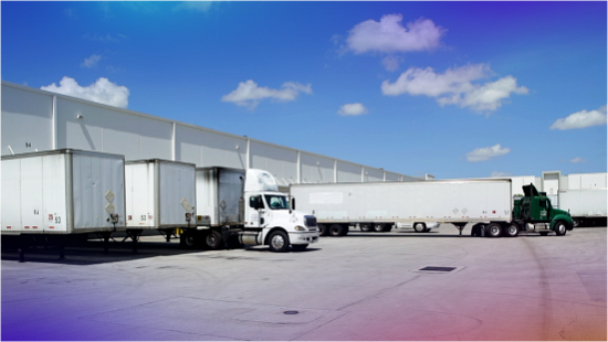 Trucks at loading doc
