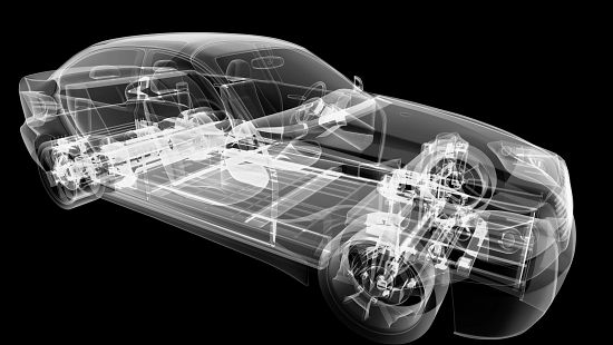 electric vehicle illustration highlighting battery
